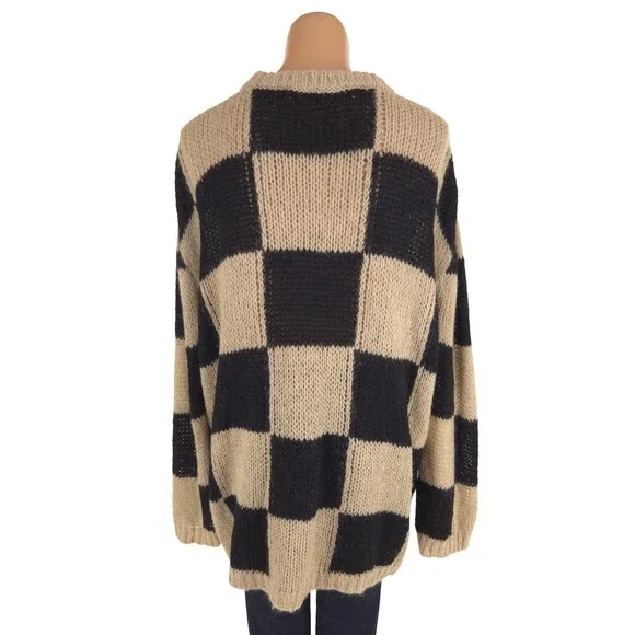 TheOpen Product Check Sweater Size 2 M Womens Check Knit $145 - Picture 8 of 12
